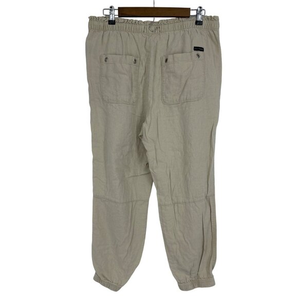 Social Standard by Sanctuary Khaki Linen Blend Solstice Jogger Pant Size XL - Picture 4 of 10